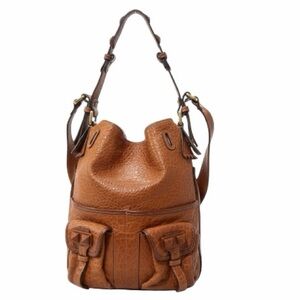 Chloé Pebbled Leather Silverado Hobo - color Whiskey